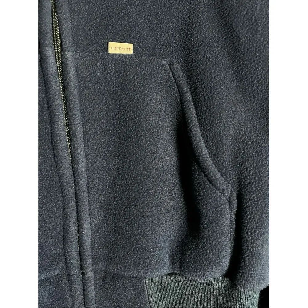 SOLD Vintage Carhartt Full Zip Fleece Double Face Made In USA Jacket - Picture 2 of 7